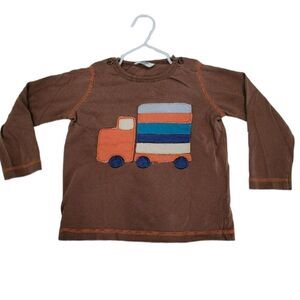 Baby Boden truck aplaque long sleeve shirt